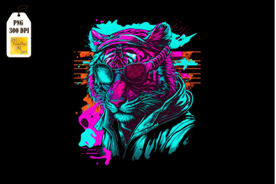 Synthwave Retro Gangster Tiger 2