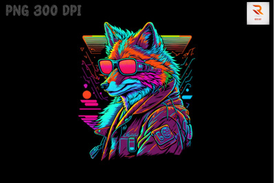 Synthwave Retro Gangster Fox 7