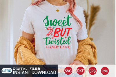 Sweet But Twisted Candy Cane SVG