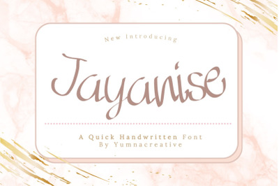 Jayanise - Quick Handwritten Font