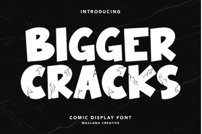 Bigger Cracks Sans Serif Decotive Font