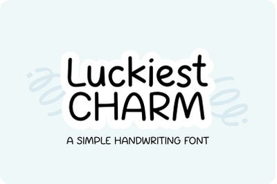 LUCKIEST CHARM Simple Handwriting Font