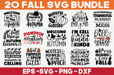 20 Fall Svg Bundle