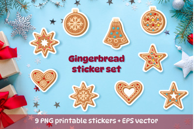 Gingerbread sticker set