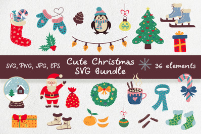 Cute Christmas SVG bundle