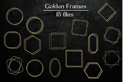 Gold Glitter Frames Collection