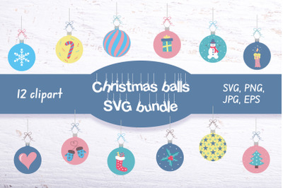 Christmas balls SVG bundle/PNG clipart