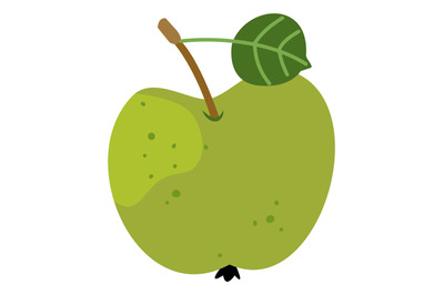 Fresh apple icon. Raw tasty juicy garden fruit