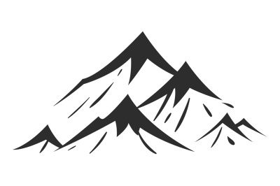 Mountain climbing club logo. Natural peaks icon