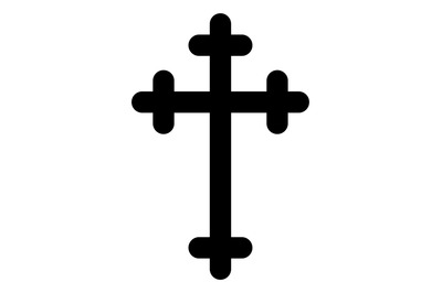 Christian cross silhouette. Black catholic symbol&2C; religion church hol