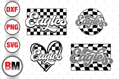 Checkered Eagles SVG, PNG, DXF Files