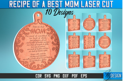 Recipe of a Best Mom Laser Cut SVG | Best Mom Laser SVG Design | CNC