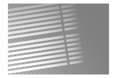 Realistic reflection shadow overlay effect. Shade from blinds on wall,