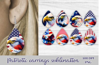 Teardrop earring sublimation | Eagle earring