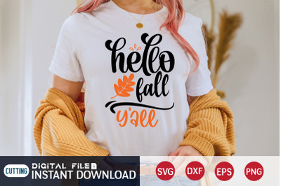 Hello Fall Y&#039;all SVG