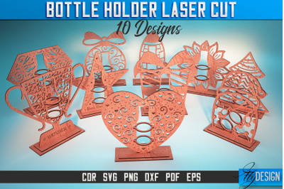 Bottle Holder Laser Cut SVG | Bottle Holder SVG Design | CNC Files