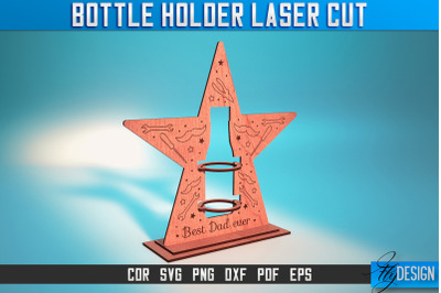 Bottle Holder Laser Cut SVG | Bottle Holder SVG Design | CNC Files