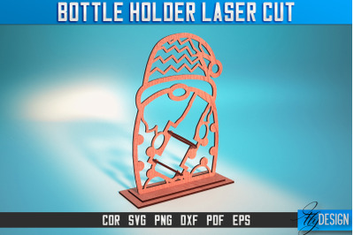 Bottle Holder Laser Cut SVG | Bottle Holder SVG Design | CNC Files