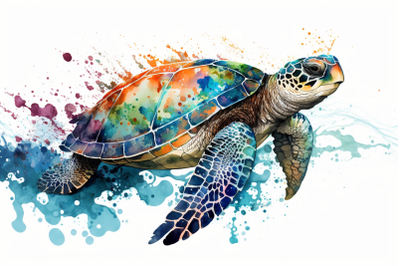 Watercolor Sea Turtle