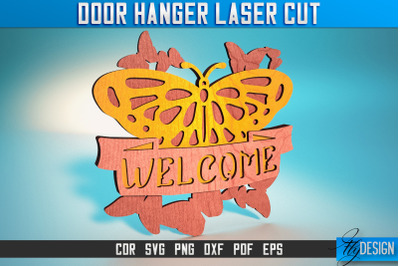 Door Hanger Laser Cut SVG | Door Hanger SVG Design | CNC Files