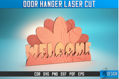 Door Hanger Laser Cut SVG | Door Hanger SVG Design | CNC Files