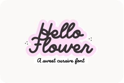 HELLO FLOWER Cursive Handwriting Font