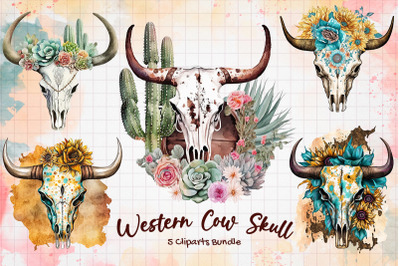 Western Cow Skull Bundle