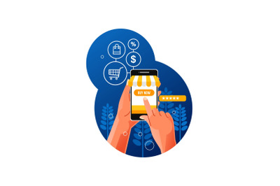 Online shopping using a smartphone