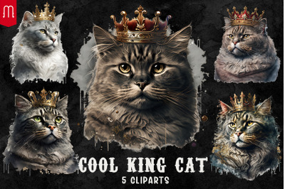 Cool King Cat Sublimation Bundle
