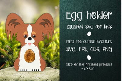 Papillon Dog | Easter Egg Holder Template