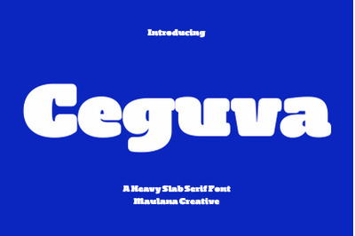 Ceguva Heavy Slab Serif Font