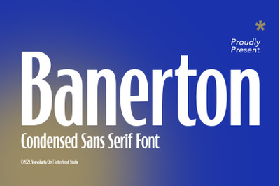 Banerton- Condensed Sans Serif