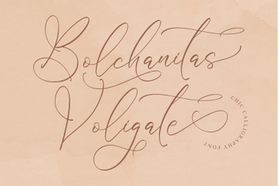 Bolchanitas Voligate - Chic Calligraphy Font