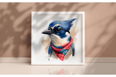 4th of July Blue Jay Bird