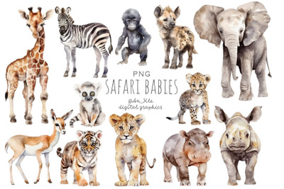 Safari Babies Animals Clipart