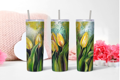 Tulip yellow 20 gr sublimation in a glass