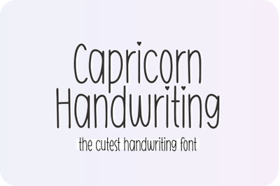 CAPRICORN HANDWRITING Skinny Font