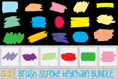 Brush stroke keychain Bundle
