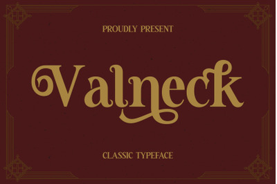 Valneck Typeface