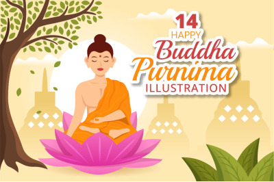 14 Happy Buddha Purnima Illustration