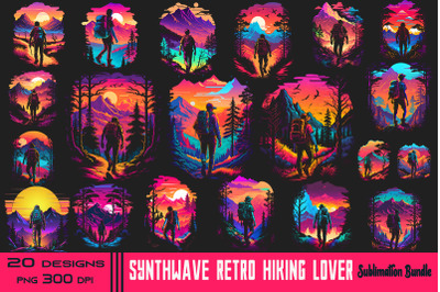 Hiking Lover Synthwave Retro Bundle