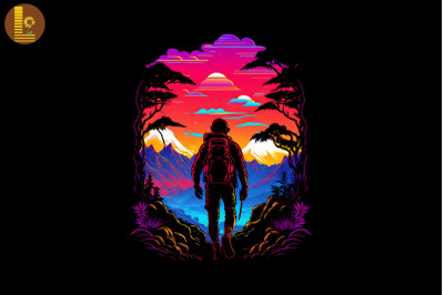 Synthwave Retro Hiking Lover 5