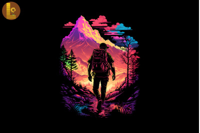 Synthwave Retro Hiking Lover 6