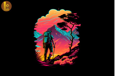 Synthwave Retro Hiking Lover 8