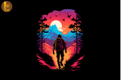 Synthwave Retro Hiking Lover 20