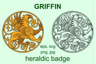 Griffin, Heraldry Clipart SVG