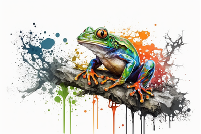 Watercolor Tree Frog