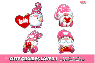 Cute Gnomes Lover Cartoon Characters 1