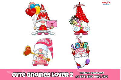 Cute Gnomes Lover Cartoon Characters 2