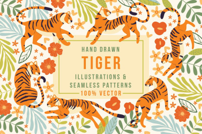 Tigers - 44 Seamless Patterns
